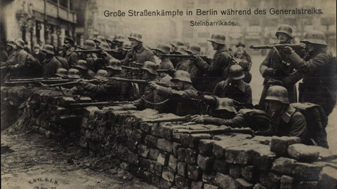 Straßenkämpfe während des Generalstreiks in Berlin, 31.12.1918