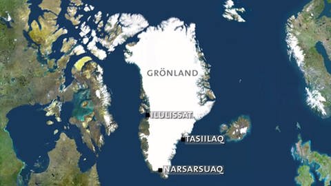 Karte von Grönland (Foto: SWR - Screenshot aus der Sendung)