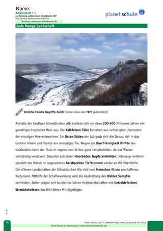 Arbeitsblatt 1G: Jede Menge Landschaft (Foto: )