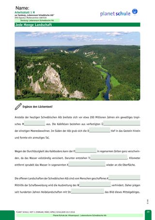 Arbeitsblatt 1M: Jede Menge Landschaft (Foto: )