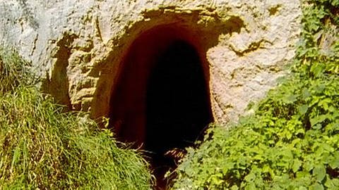Ein Höhleneingang (Foto: SWR - Screenshot aus der Sendung)