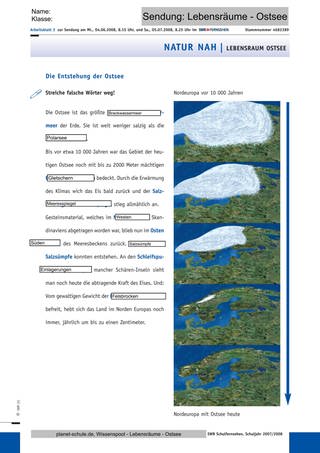 Arbeitsblatt 2: Die Entstehung der Ostsee (Foto: )