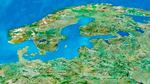 Das Satellitenbild zeigt die Ostsee mit sämtlichen Anrainerstaaten.
