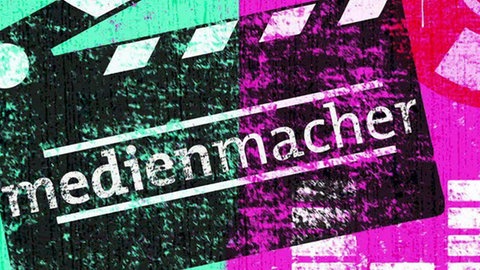 Zeichnung einer Filmklappe, auf der 