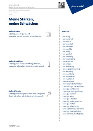 Screenshot des Arbeitsblattes