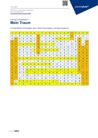 Screenshot des Arbeitsblattes