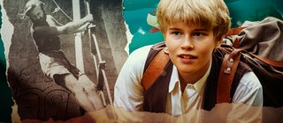 Collage aus einem Bild von Thor Heyerdahl und der Filmfigur.