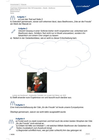 Screenshot Beethoven Arbeitsblatt 4