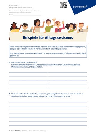 Screenshot des Arbeitsblattes