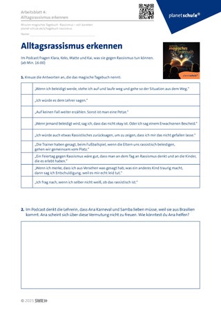 Screenshot des Arbeitsblattes