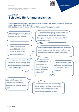 Screenshot des Arbeitsblattes