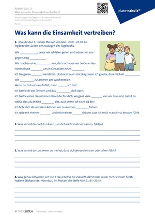 Screenshot des Arbeitsblattes