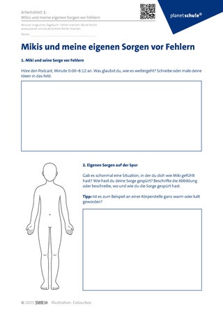 Screenshot des Arbeitsblattes