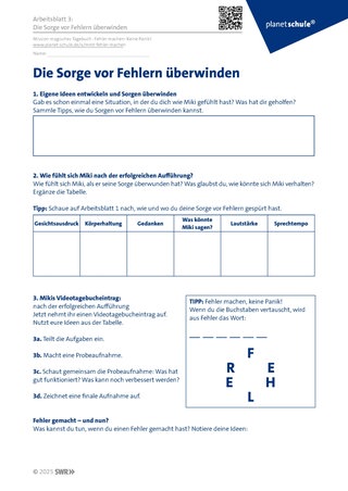 Screenshot des Arbeitsblattes