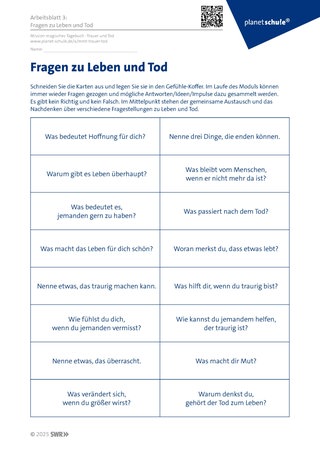 Screenshot des Arbeitsblattes