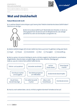 Screenshot des Arbeitsblattes