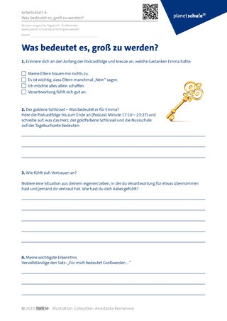 Screenshot des Arbeitsblattes