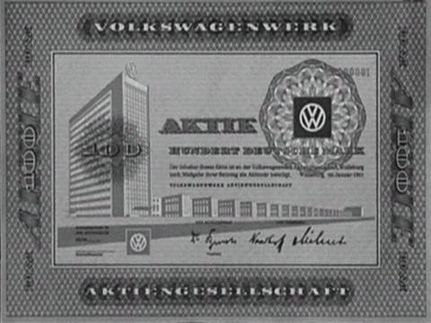 Die erste VW Aktie (Foto: SWR)