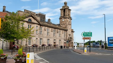 Ein Blick auf das Amtsgericht von Sunderland, England