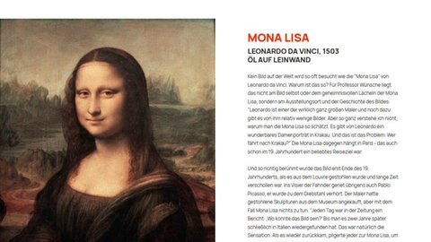 Bild und Beschreibung Mona Lisa.