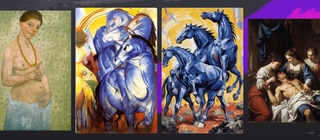 Screenshot aus dem Lernspiel Timebrush - Kunst trifft KI: Mache mit KI aus Fotos Kunstwerke! Oder teste dein Wissen im Quiz - erkennst du das Original?