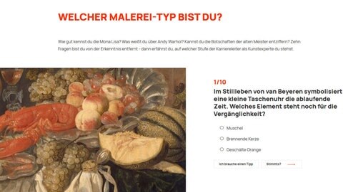 Screenshot aus dem Quiz.