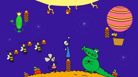 TOM steht auf Erdbeeren und reckt sich ins All / Rechenstunde 8 „Rechnen im All“