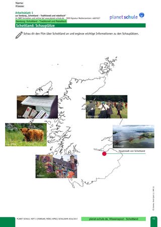 Arbeitsblatt 1: Schottland: Schauplätze (Foto: )