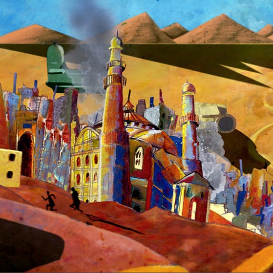 Krieg in einer Stadt.