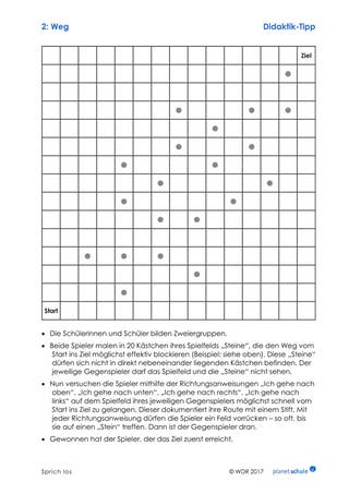 Materialblatt 2: Erklärung "Richtungsspiel" (Foto: )