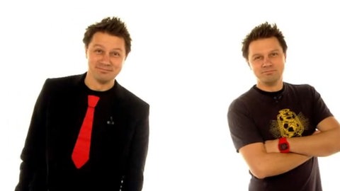 Zweimal der Moderator André Gatzke