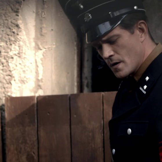 Felix Landau in SS-Uniform. (Foto: SWR – Screenshot aus der Sendung)