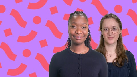 Die zwei Hosts der Wahl-O-Mat-Clips