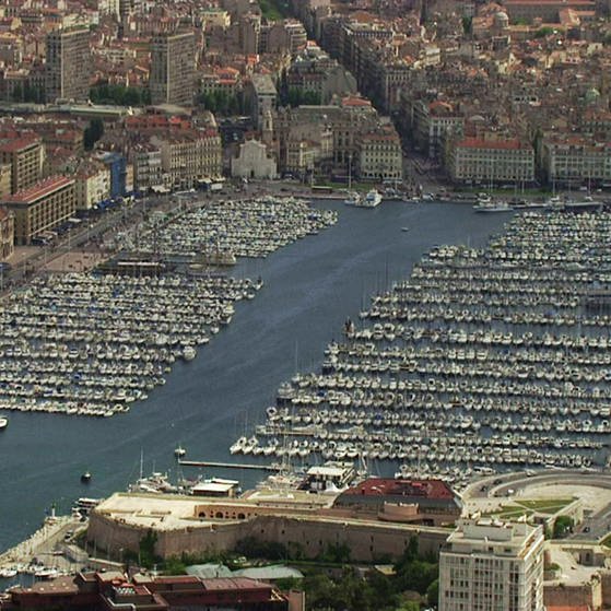 Luftbild von Marseille. (Foto: SWR - Screenshot aus der Sendung)