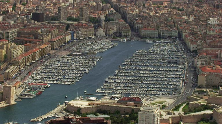 Luftbild von Marseille.