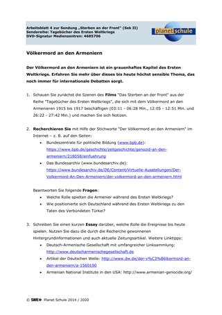 Arbeitsblatt 4: Völkermord an den Armeniern