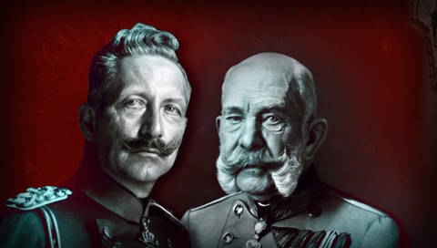 Der deutsche Kaiser Wilhelm II und der österreichisch-ungarische Kaiser Franz Joseph
