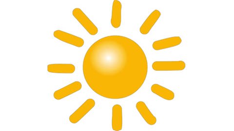 Stilisierte gelbe Sonne mit Sonnenstrahlen. (Foto: SWR)