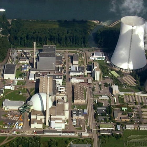 Luftaufnahme Kernkraftwerk. (Foto: SWR – Screenshot aus der Sendung)