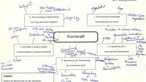 Beschriftete Mindmap. (Foto: SWR/Lucia Hefti)