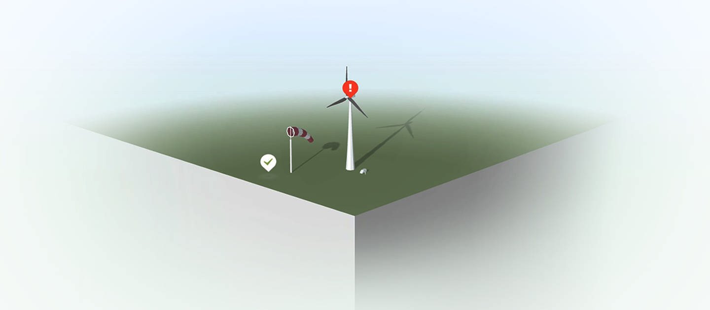 Lernspiel zu erneuerbaren Energien - Windkraft: Wie viel Strom kann mit einem Windrad hergestellt werden? (Foto: SWR / Screenhsot aus Simulation)