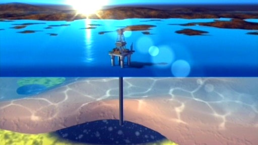 Simulation Erdöl-Bohrung.