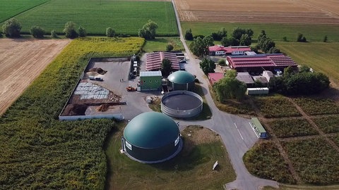 Biogasanlage von oben.