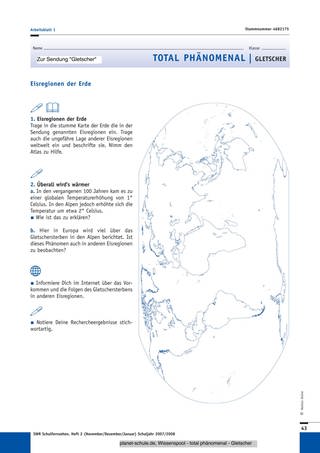 Arbeitsblatt 1: Eisregionen der Erde (Foto: )