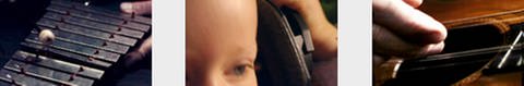 Xylophon, Baby mit Kopfhörer, Gitarre (Foto: SWR)