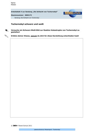 Arbeitsblatt 4: Bild von Tschernobyl