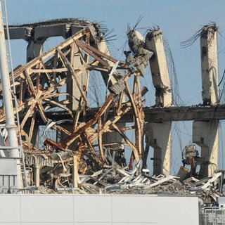 Ruine eines Reaktors in Fukushima, Japan, 2011