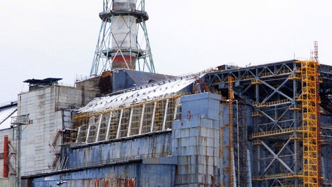 Block 4 von Tschernobyl heute.