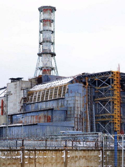 Block 4 von Tschernobyl heute.