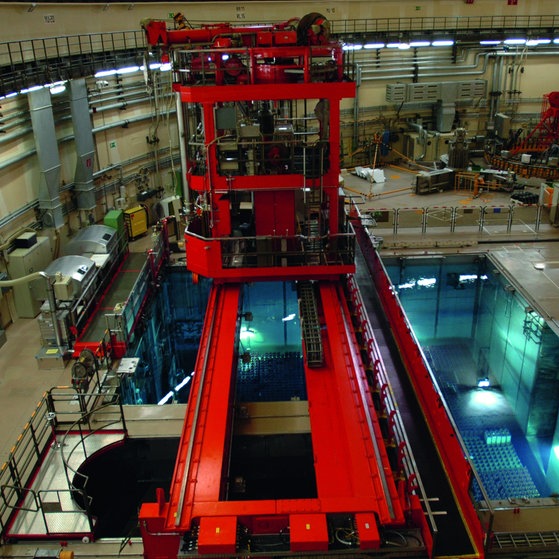 Kernkraftwerk Gundremmingen, Innenansicht des Reaktorgebäudes.